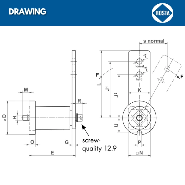 Gối đỡ căng đai, xích tải - ROSTA SE - F