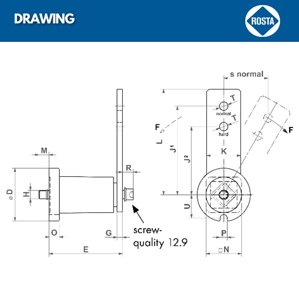 Gối đỡ căng đai, xích tải - ROSTA SE - FE