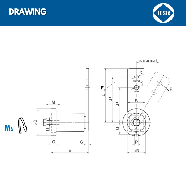 Gối đỡ căng đai, xích tải - ROSTA SE - G