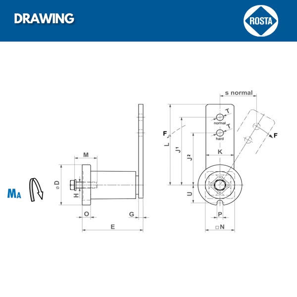 Gối đỡ căng đai, xích tải - ROSTA SE - R