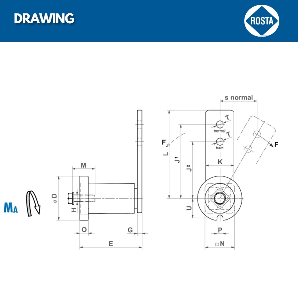 Gối đỡ căng đai, xích tải - ROSTA SE - W