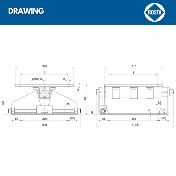 Chân đế động cơ ROSTA MB 38