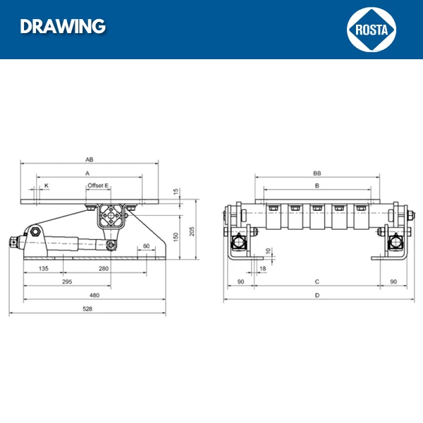 Chân đế động cơ ROSTA MB 50