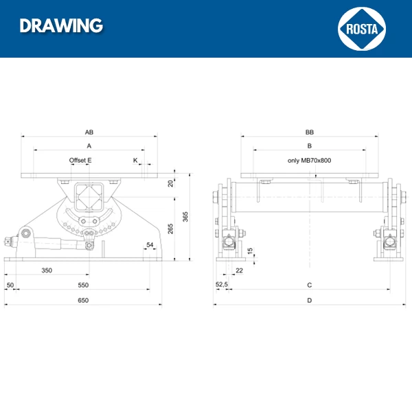 Chân đế động cơ ROSTA MB 70