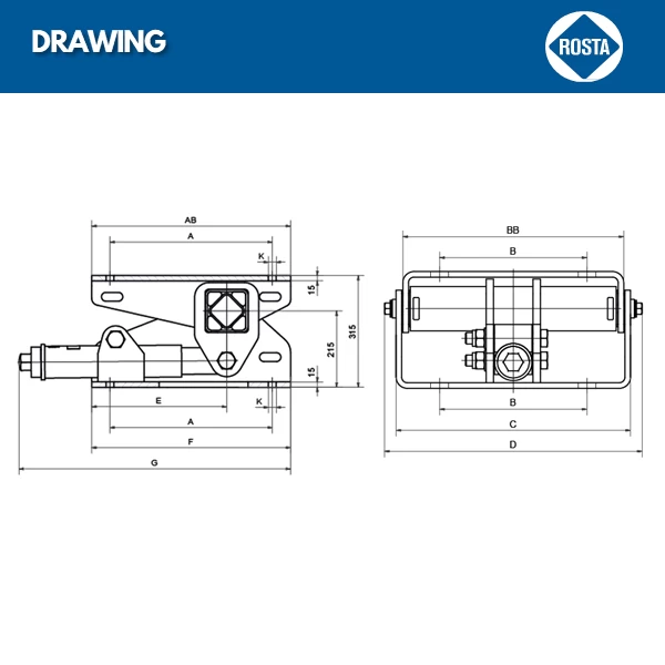 Chân đế động cơ ROSTA MB 75