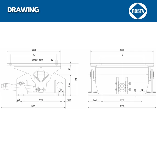 Chân đế động cơ ROSTA MB 100