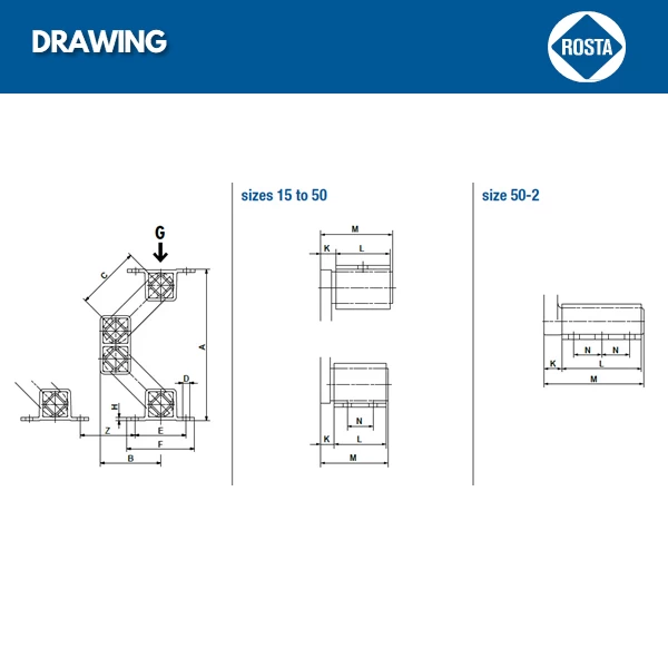 Gối đỡ giảm chấn ROSTA AB