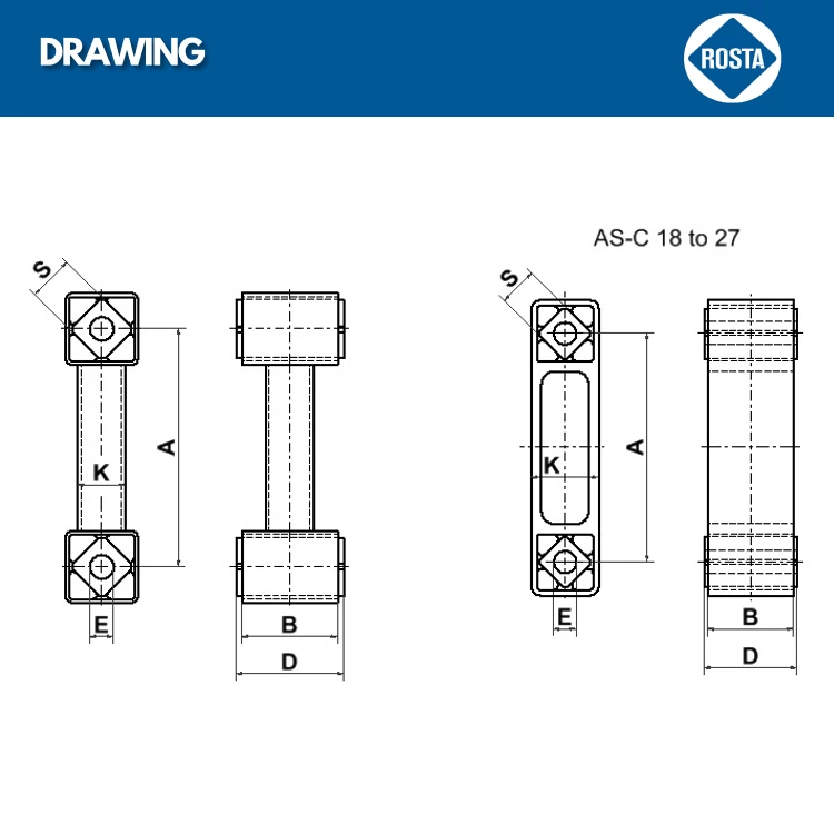 Gối đỡ giảm chấn ROSTA AS - C