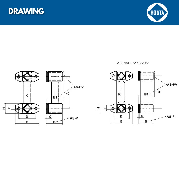 Gối đỡ giảm chấn ROSTA AS - P