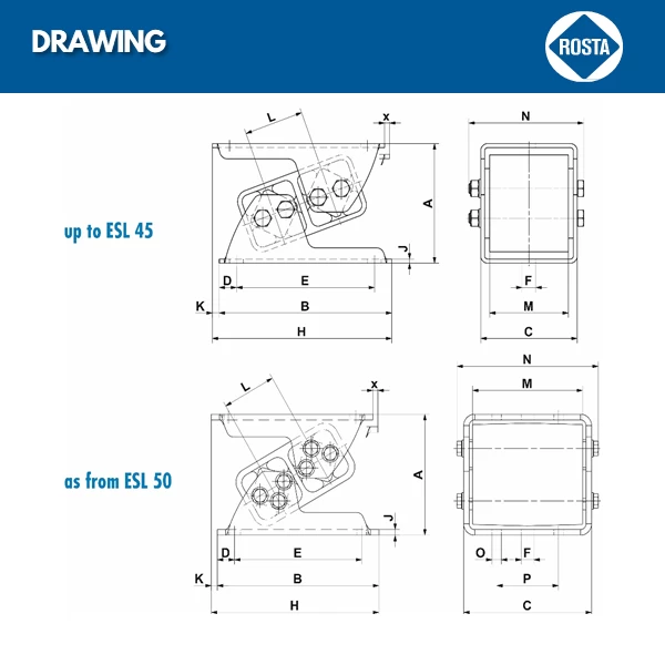 Gối đỡ Giảm chấn ROSTA ESL